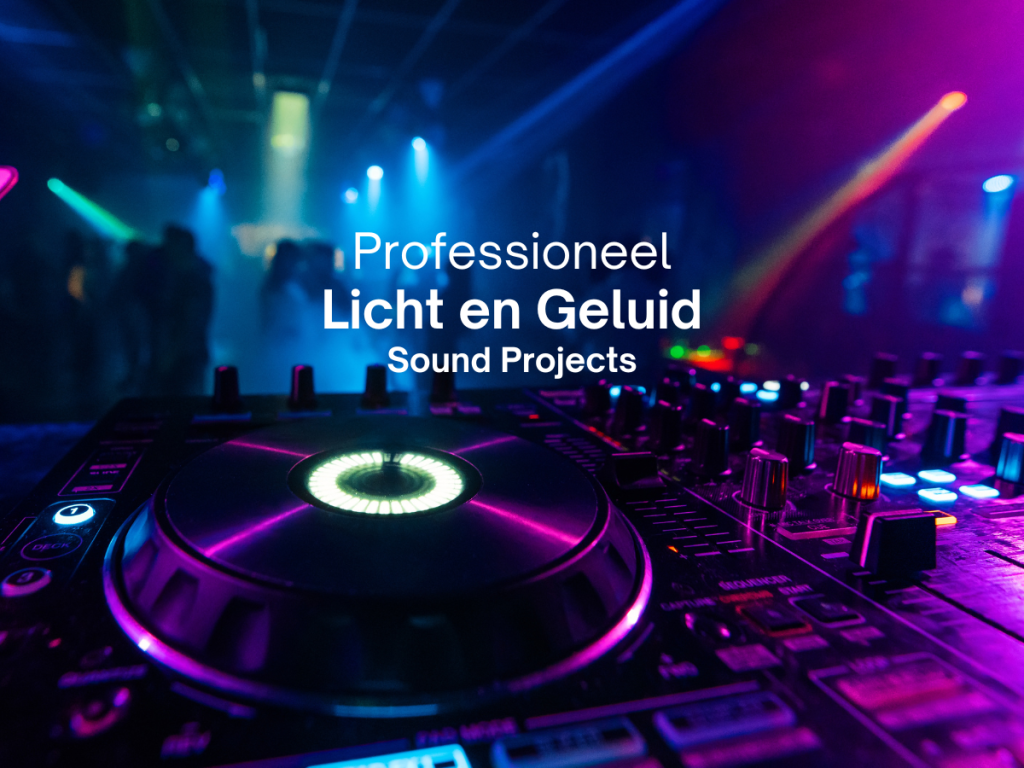 Professioneel licht en geluid apparatuur beschikbaar via licht en geluid verhuur voor evenementen van Sound Projects.